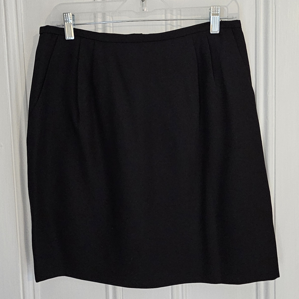Vintage Liz Claiborne First Issue Womens 12 Lined Straight Skirt Black Career